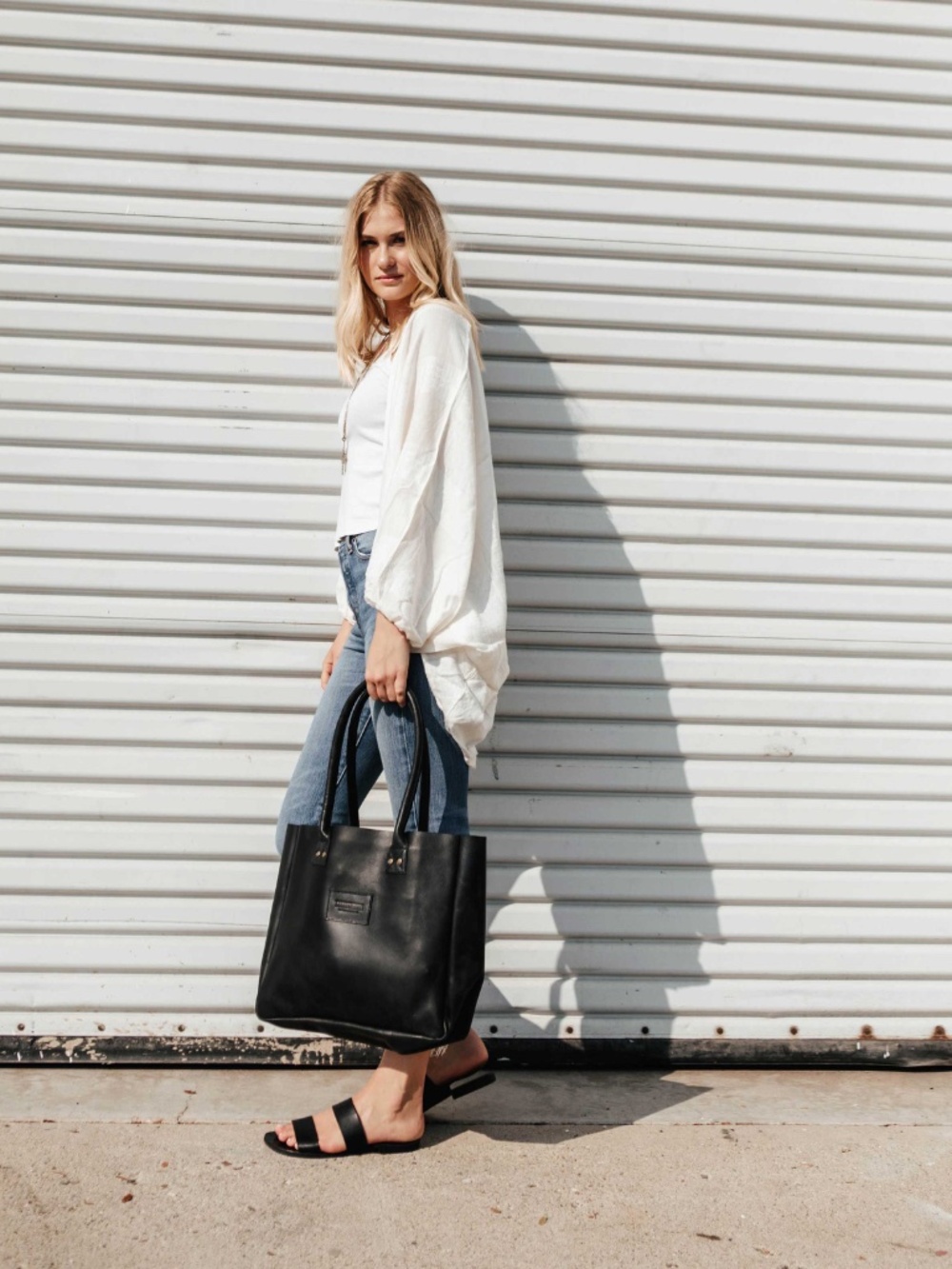Parker Clay Merkato Signature Black Leather Tote – Handcrafted in Ethiopia NWT